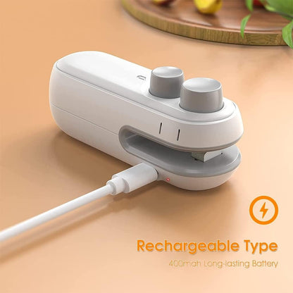 Mini  USB Rechargeable Heat Sealing Machine 2-in-1 Cutter & Sealer