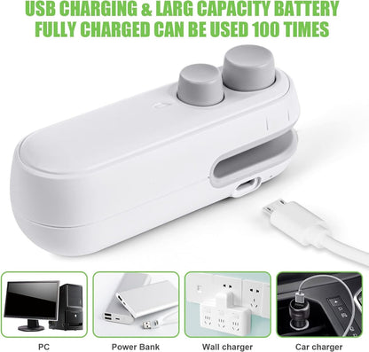 Mini  USB Rechargeable Heat Sealing Machine 2-in-1 Cutter & Sealer