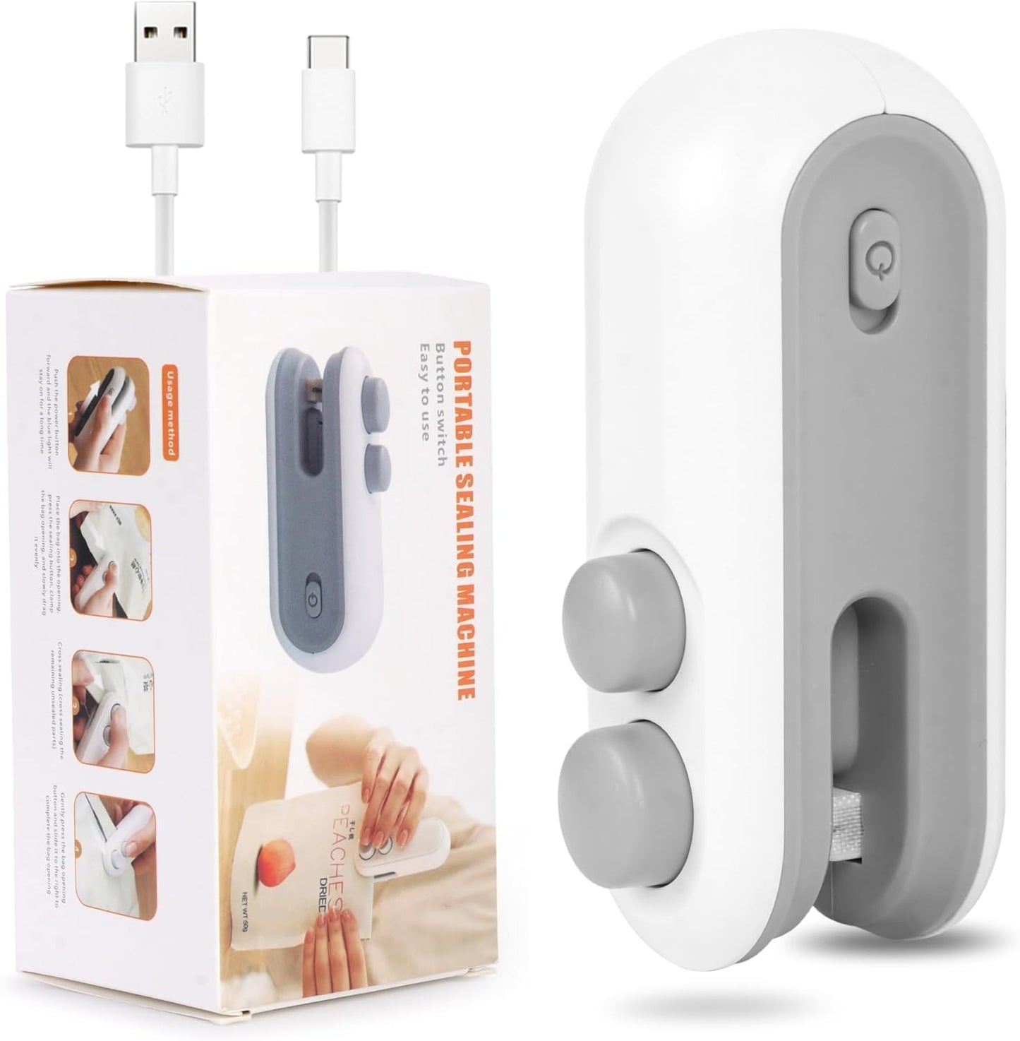 Mini  USB Rechargeable Heat Sealing Machine 2-in-1 Cutter & Sealer