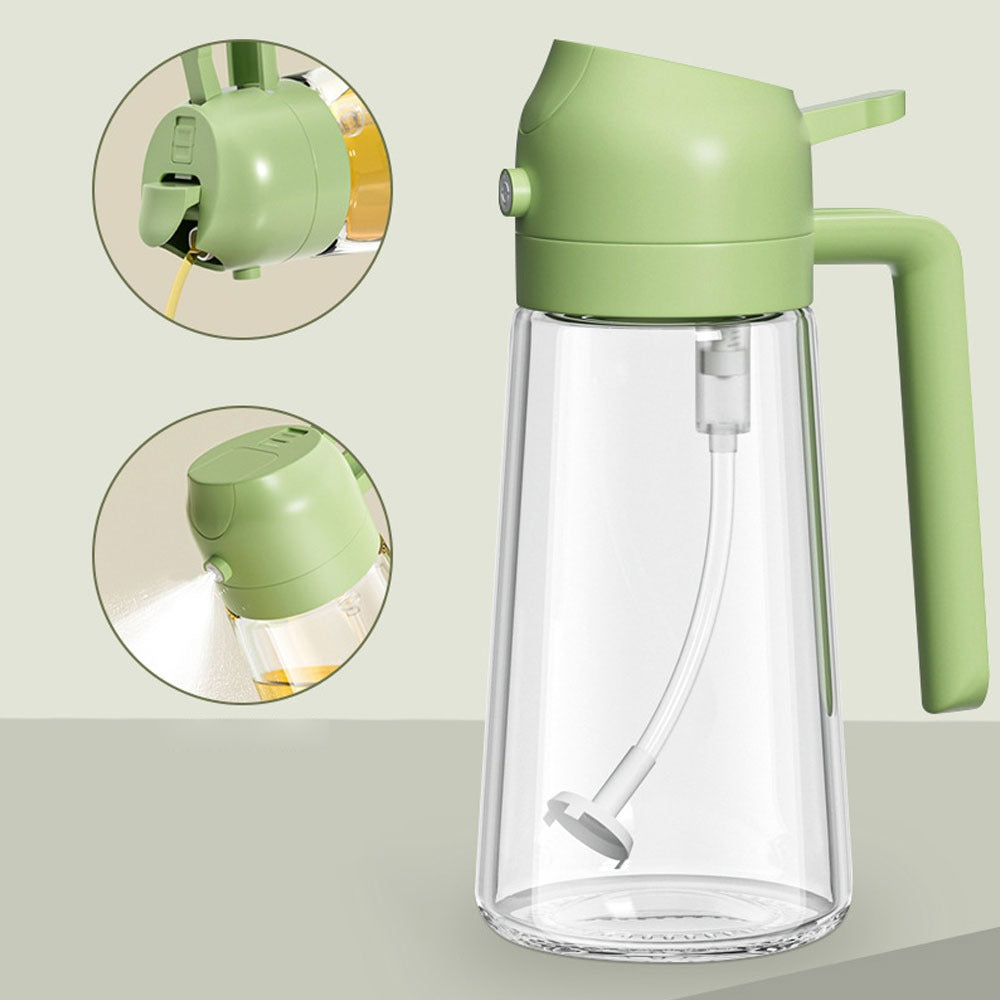 2-in-1 Oil Sprayer Bottle for Kitchen for Cooking, Air Frying, Baking, BBQ & Salads